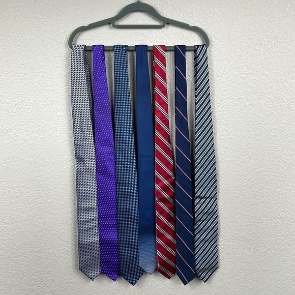Lot of 7 Mens Ties Career Business Bulk - Picture 1 of 12